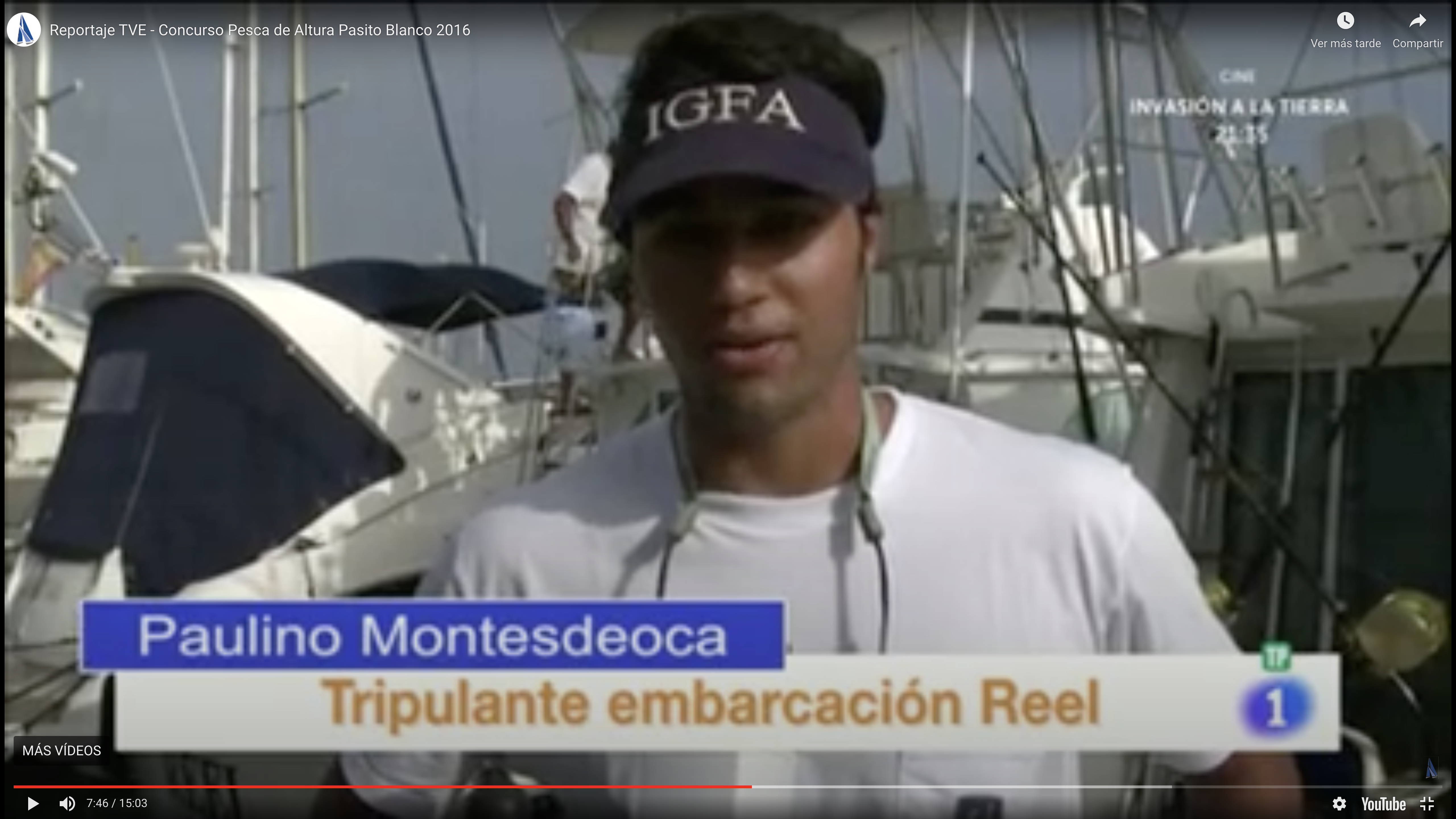 TVE realizó un amplio reportaje sobre el Concurso de Pesca 2016