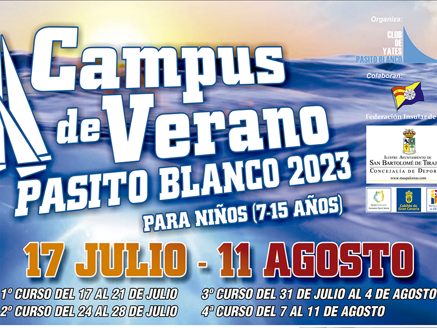 Vela, kayak o padle surf para niños: abierta la inscripción a los Campus de Verano Pasito Blanco 2023