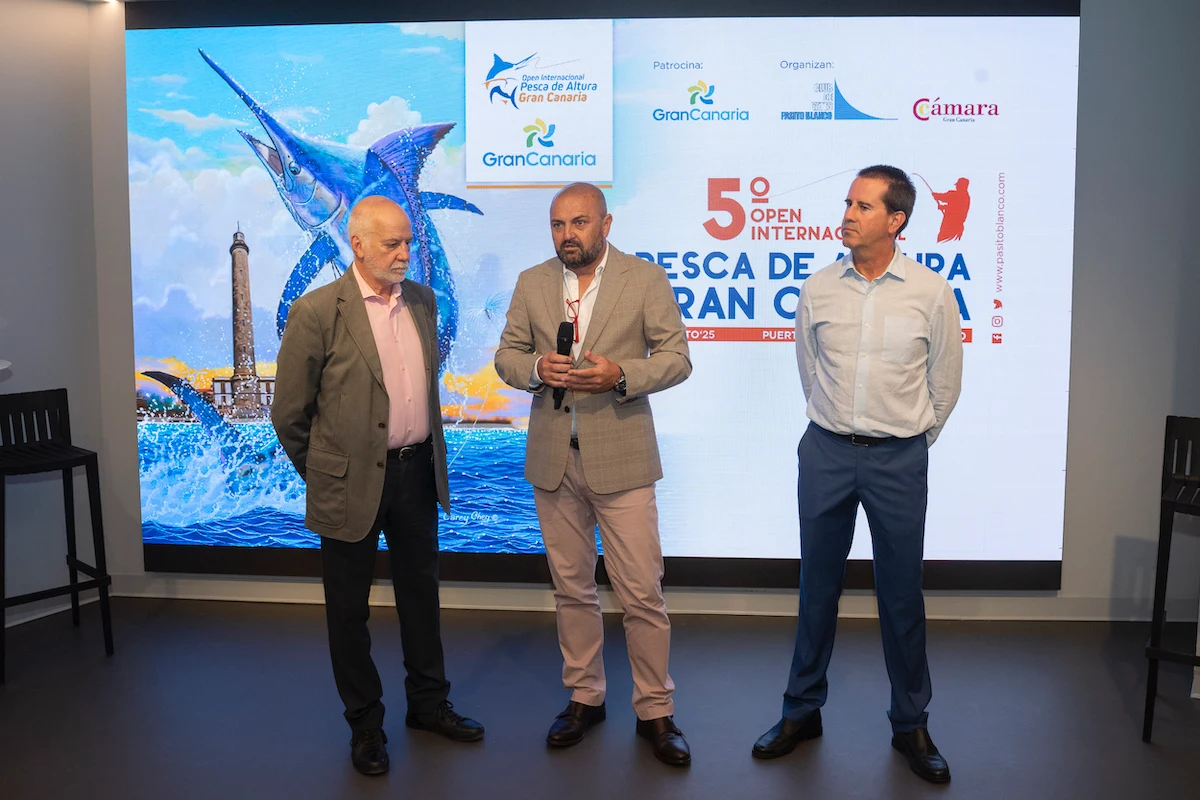El V Open internacional Pesca de Altura Gran Canaria 2025 presenta su cartel con la Cámara de Comercio y Turismo de Gran Canaria